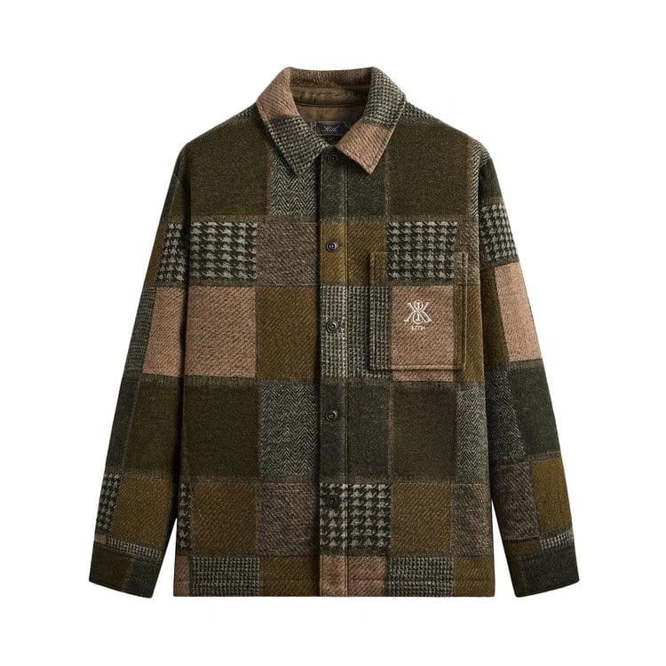 Kith Patchwork Wool Coaches Jacket Chelonian
