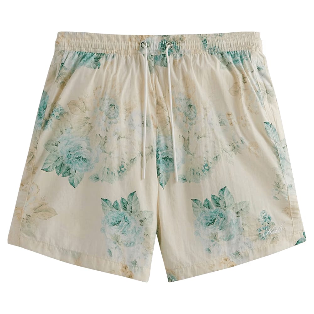 Kith Printed Active Swim Shorts Vintage Roses Waffle