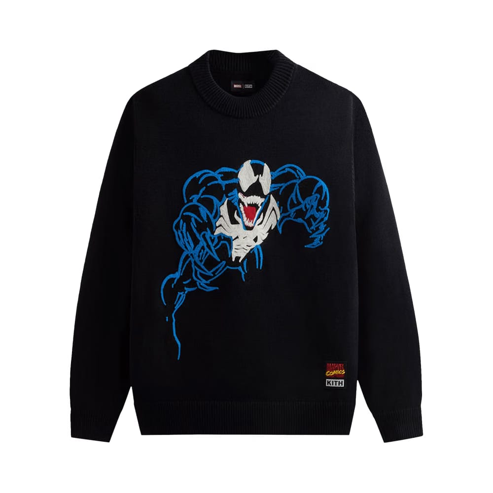 Kith x Marvel Venom Lewis Crewneck Sweater Black
