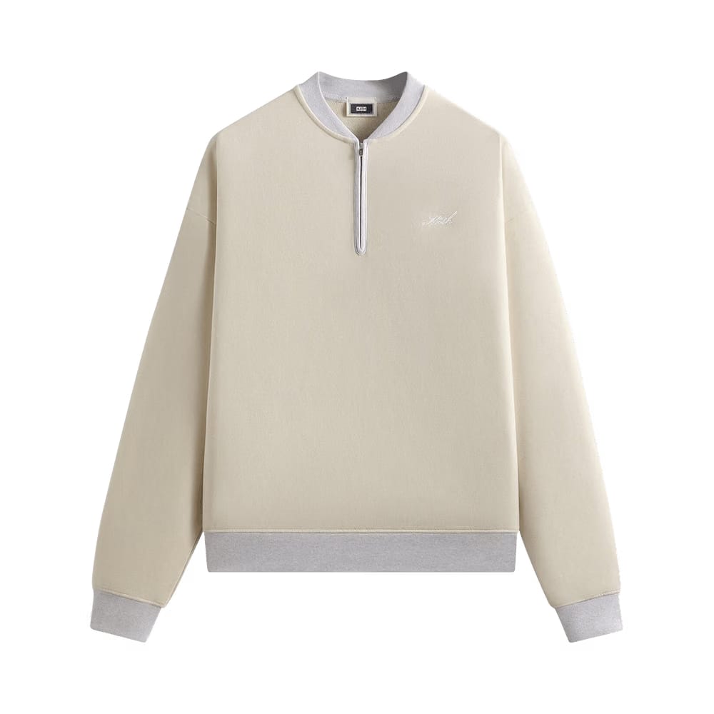Kith Quarter Zip Terry Nelson Crewneck Sandrift