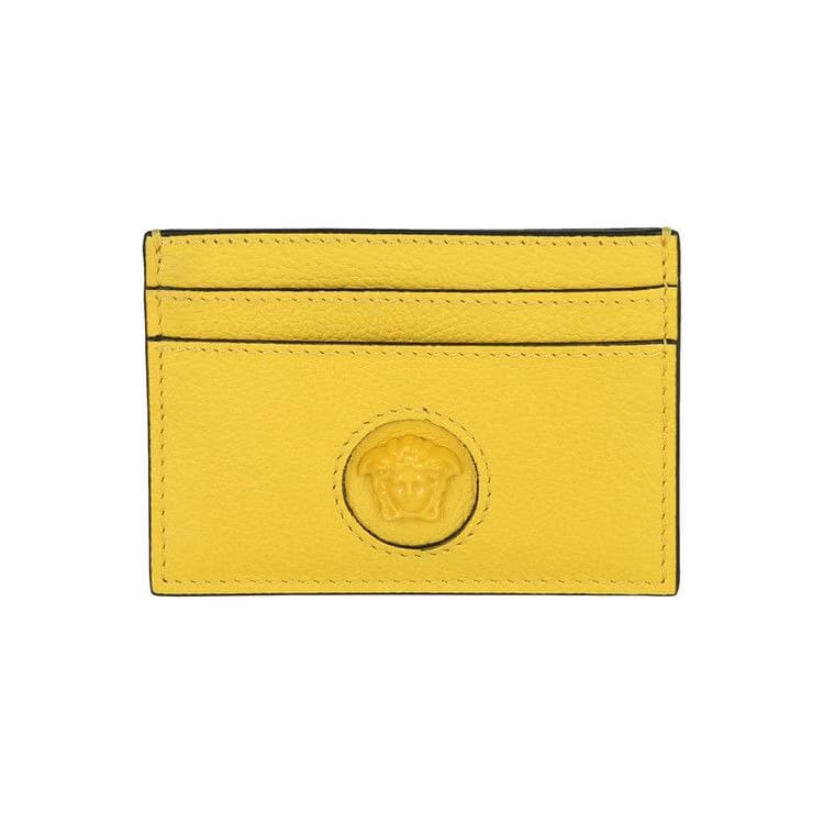 Versace La Medusa Card Holder Yellow