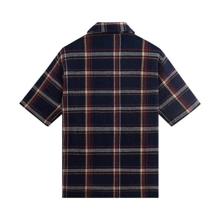 Kith Shadow Plaid Boxy Collared Overshirt Nocturnal
