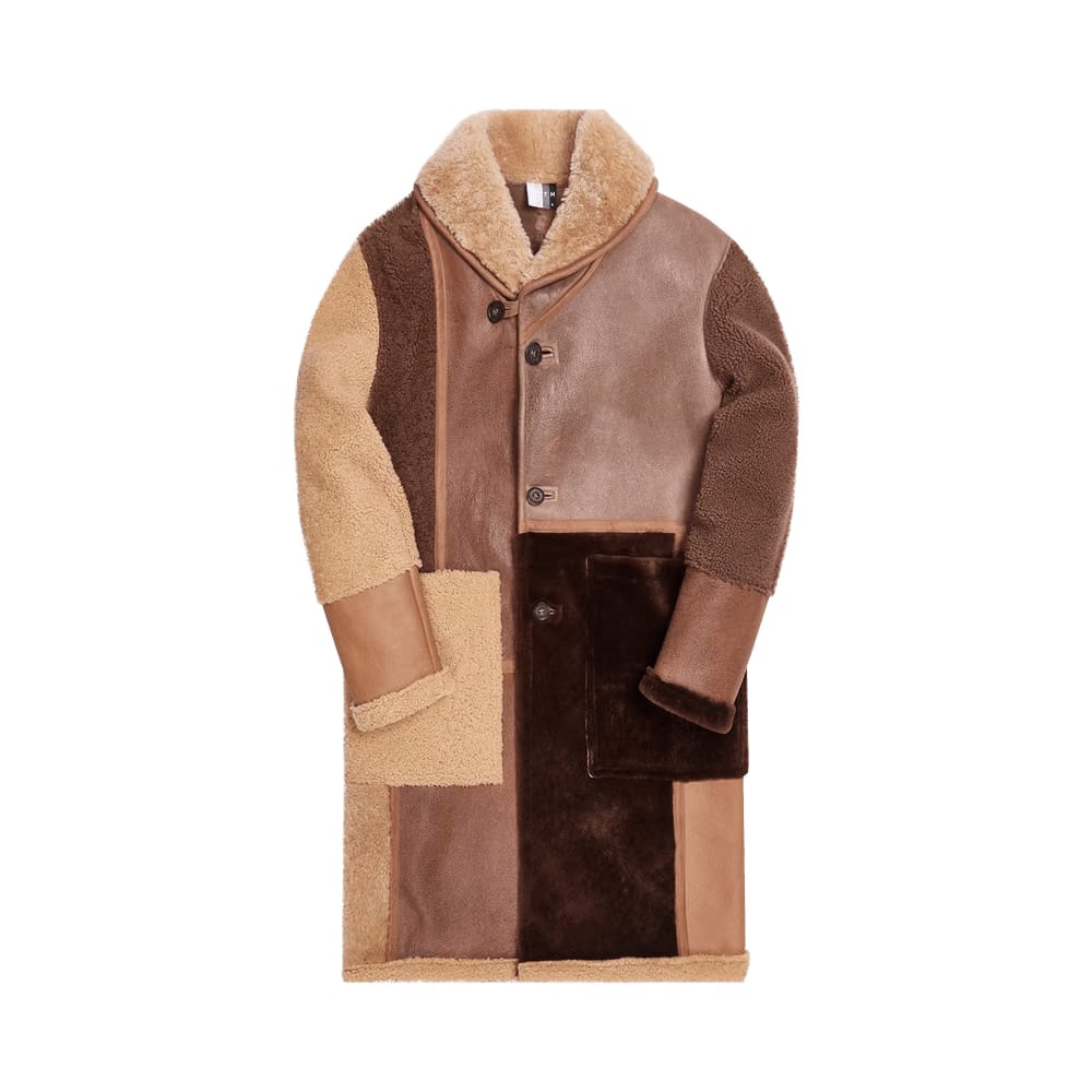 Kith Shearling Patchwork Becker Coat Multicolor