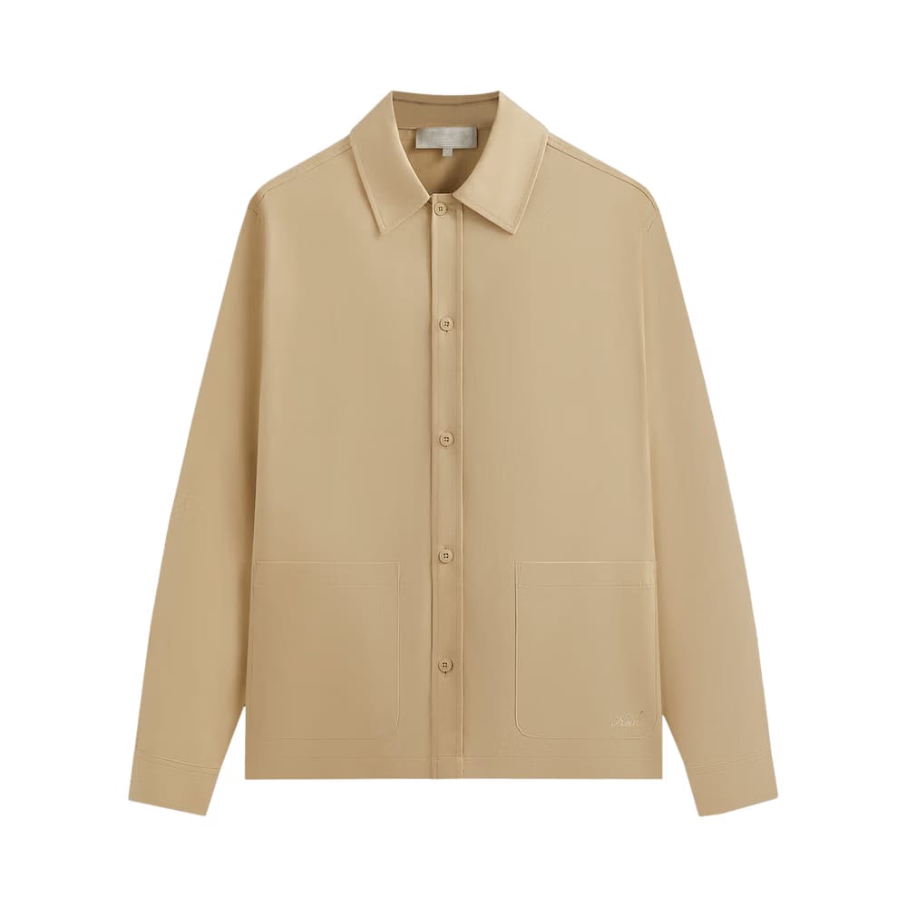 Kith Silk Cotton Long-Sleeve Boxy Collar Overshirt Arete