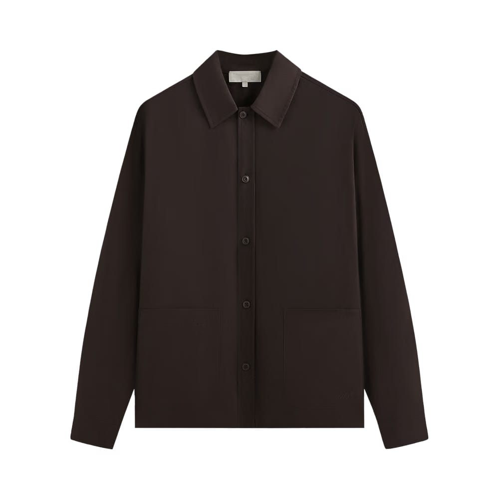 Kith Silk Cotton Long-Sleeve Boxy Collar Overshirt Incognito