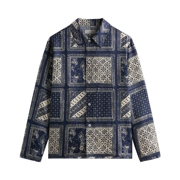 Kith Silk Twill Boxy Collared Overshirt Vista