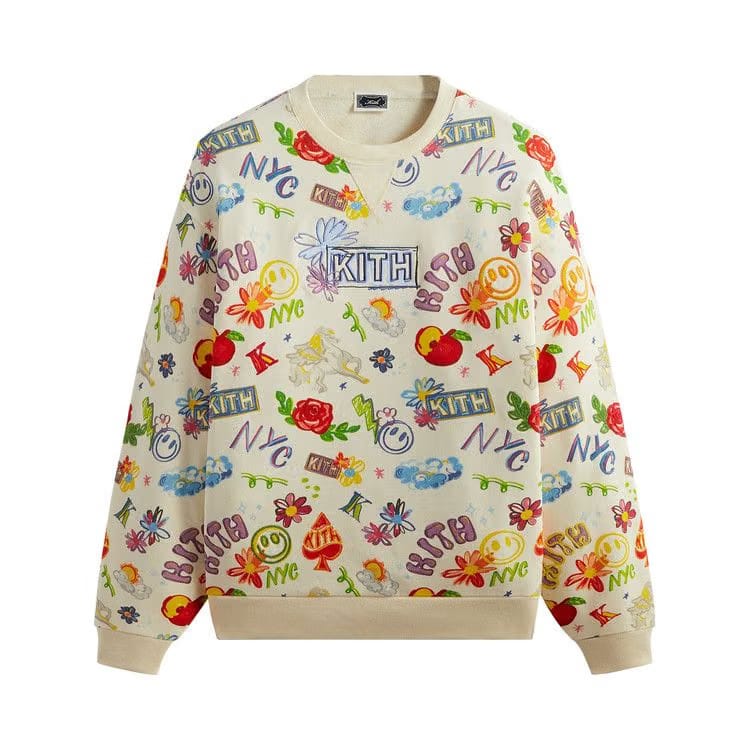 Kith Sketchbook Nelson Crewneck Sandrift