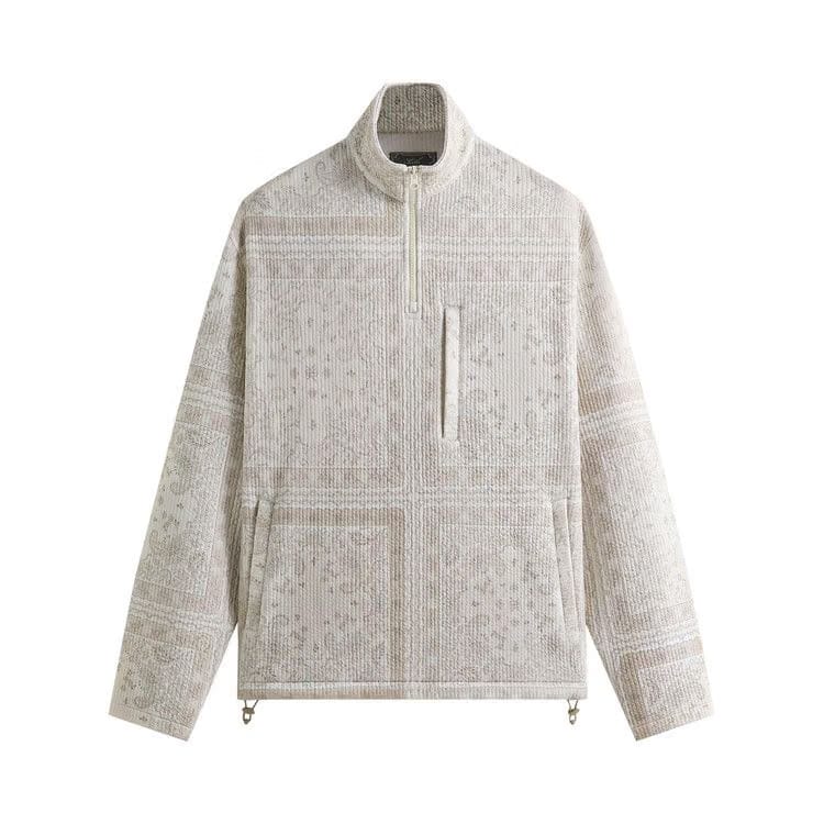 Kith Striped Interlock Claremont Quarter Zip Canvas