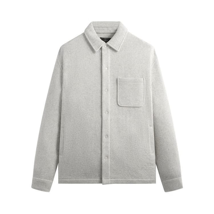 Kith Striped Interlock Ginza Shirt Jacket Light Heather Grey