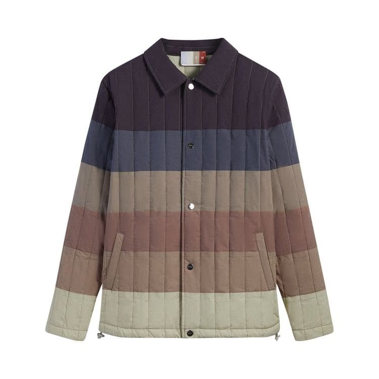 Kith Striped Poplin Carmine Coaches Jacket Battleship