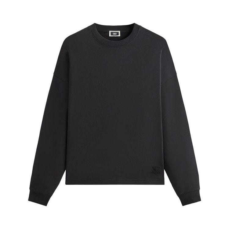 Kith Sueded French Terry Long Sleeve Lawson T-Shirt Black