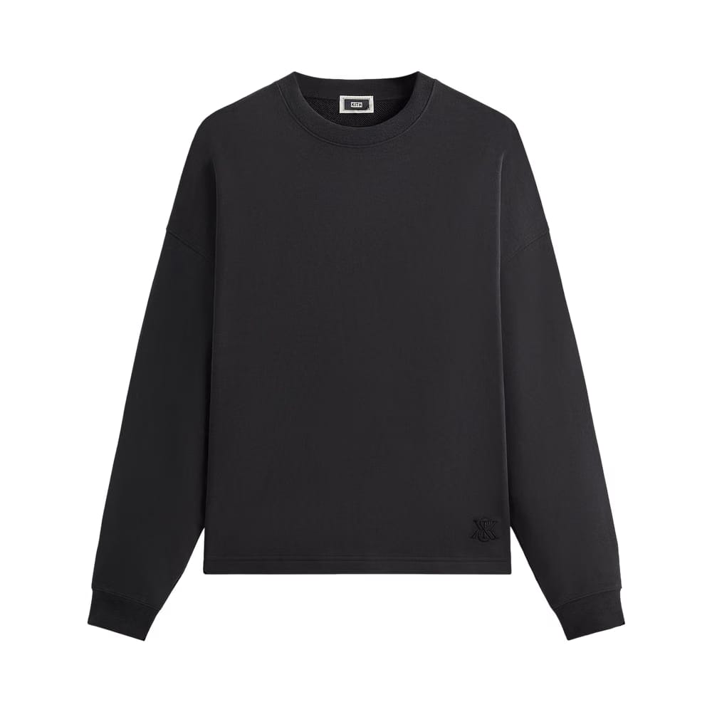 Kith Sueded French Terry Long Sleeve Lawson T-Shirt Black