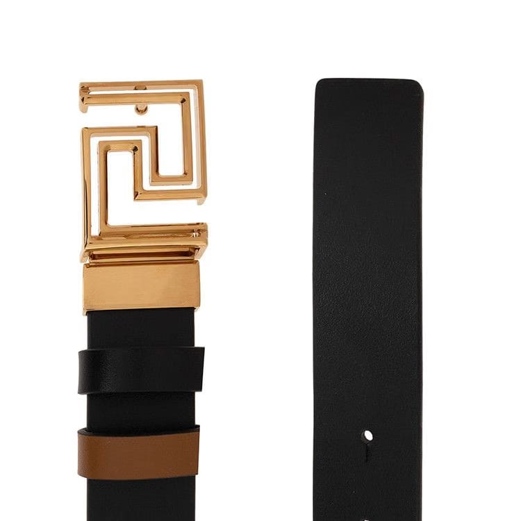 Versace Reversible Belt Black/Beige
