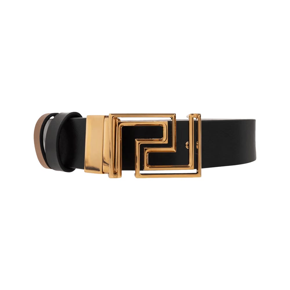 Versace Reversible Belt Black/Beige