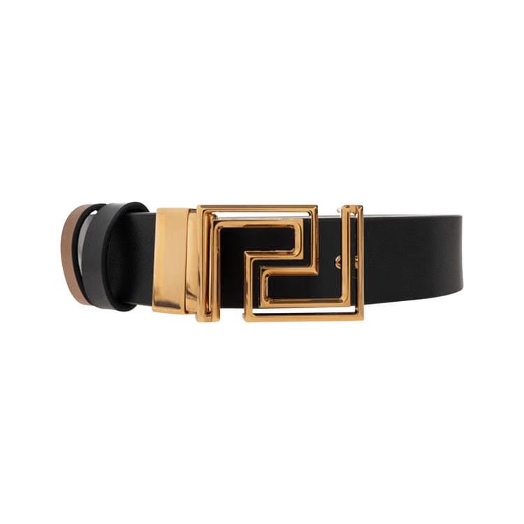 Versace Reversible Belt Black/Beige