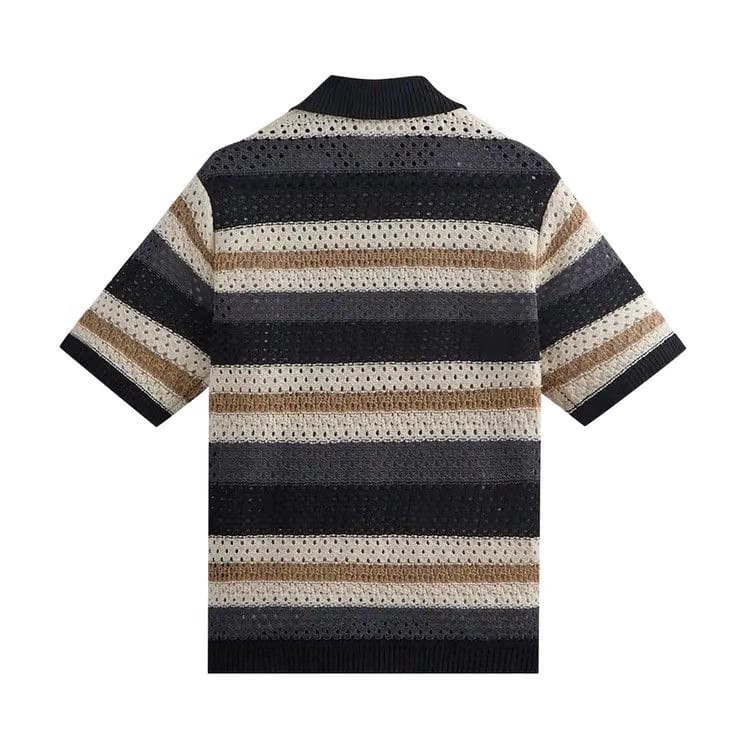 Kith Thompson Crochet Button Down Shirt Black