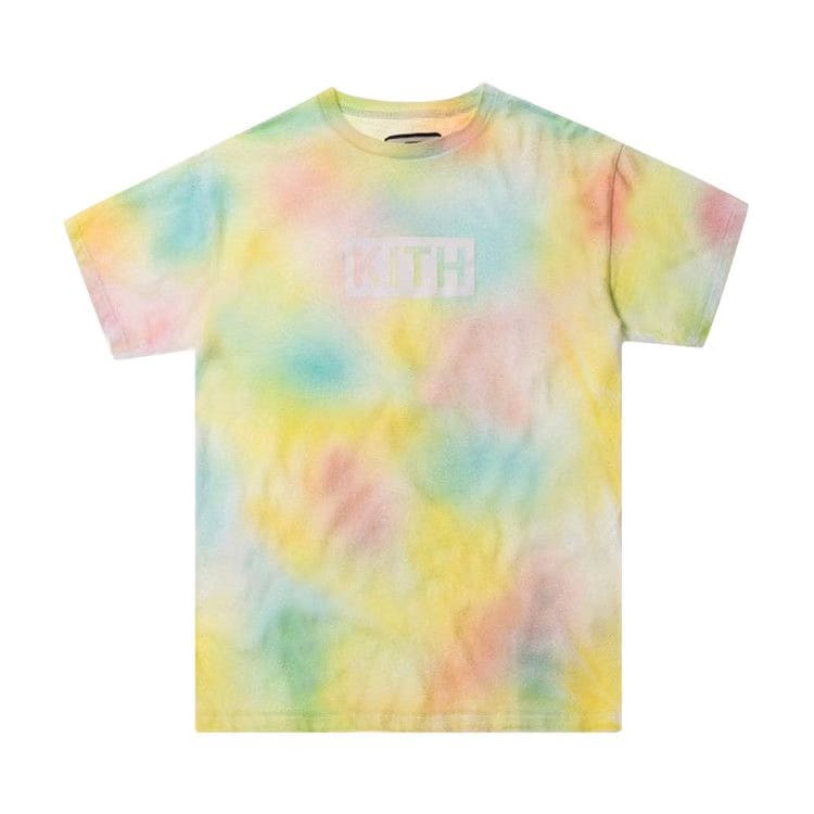 Kith Tie Dye Box Logo T-Shirt Yellow