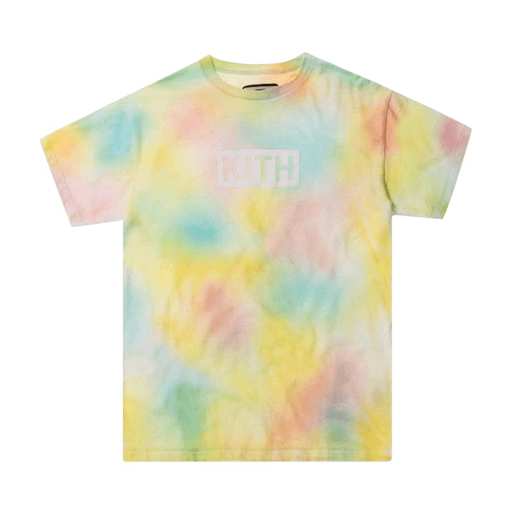 Kith Tie Dye Box Logo T-Shirt Yellow
