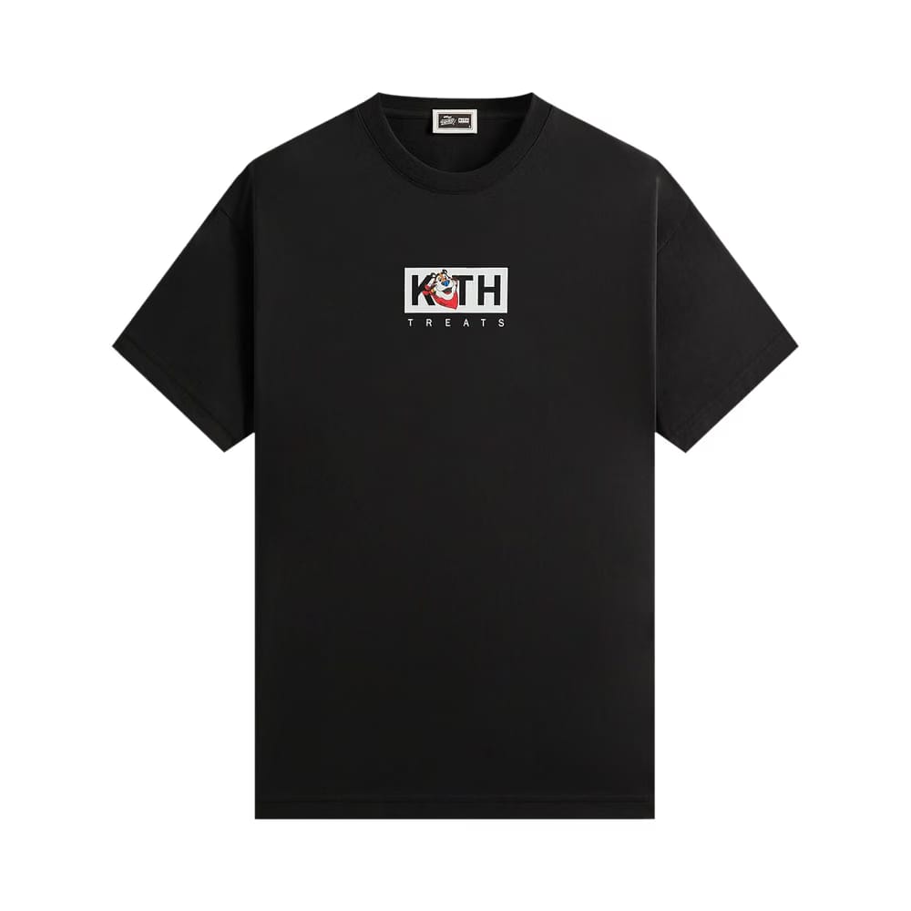 Kith Treats For Kellogg’s Frosted Flakes Cereal & Tony The Tiger Classic Logo T-Shirt Black