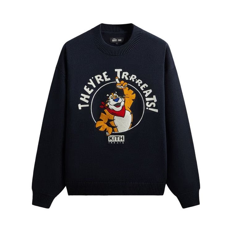 Kith Treats For Kellogg’s Frosted Flakes Cereal & Tony The Tiger Lewis Sweater Nocturnal