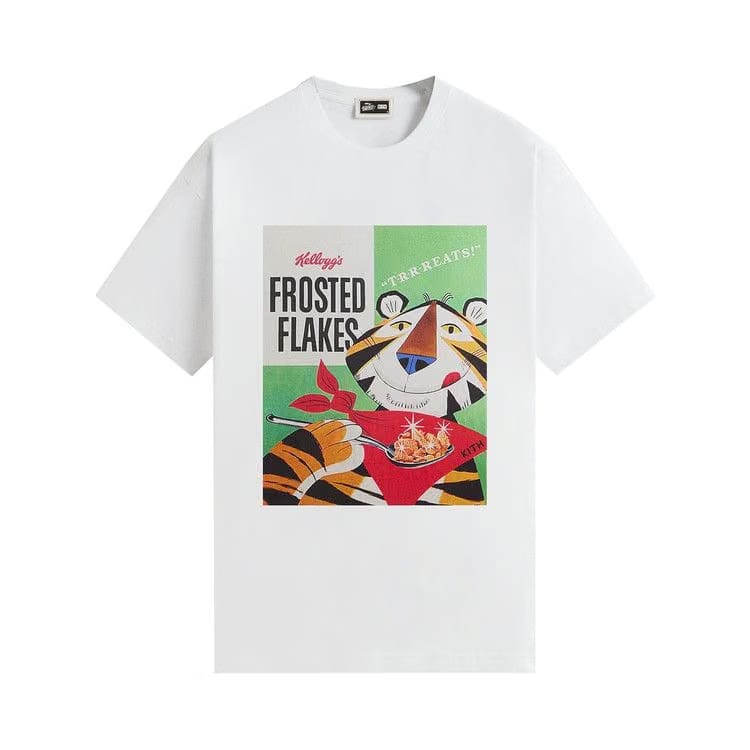 Kith Treats For Kellogg’s Frosted Flakes Cereal & Tony The Tiger Retro Vintage T-Shirt White
