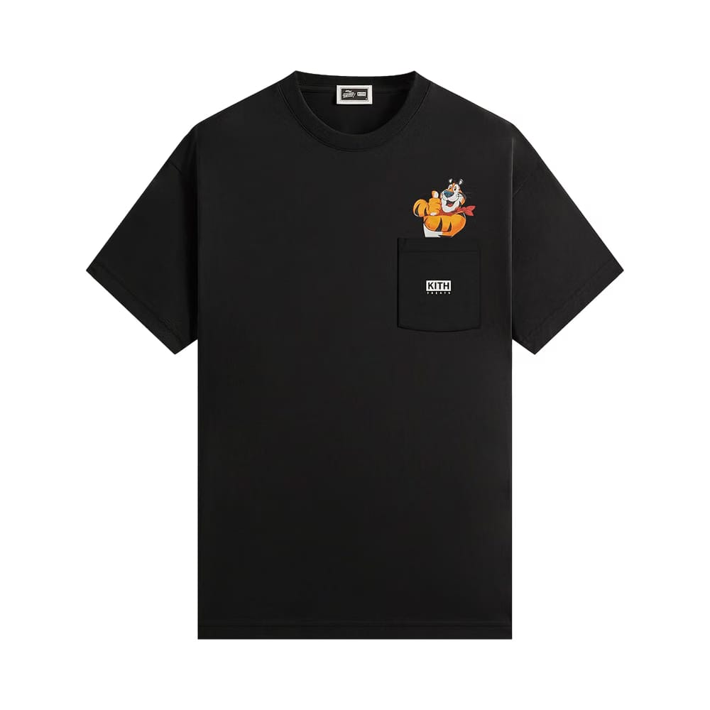 Kith Treats For Kellogg’s Frosted Flakes Cereal & Tony The Tiger Tony Signature T-Shirt Black