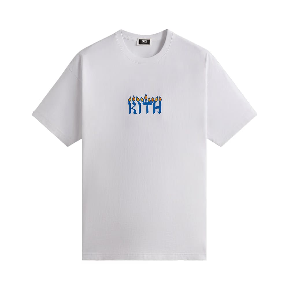 Kith Treats Hanukkah Menorah T-Shirt White