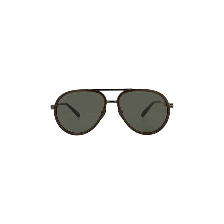 Gucci Aviator Sunglasses Brown/Ruthenium Grey