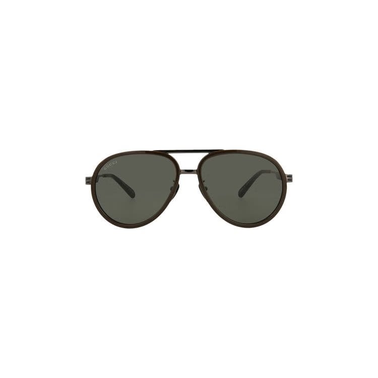 Gucci Aviator Sunglasses Brown/Ruthenium Grey