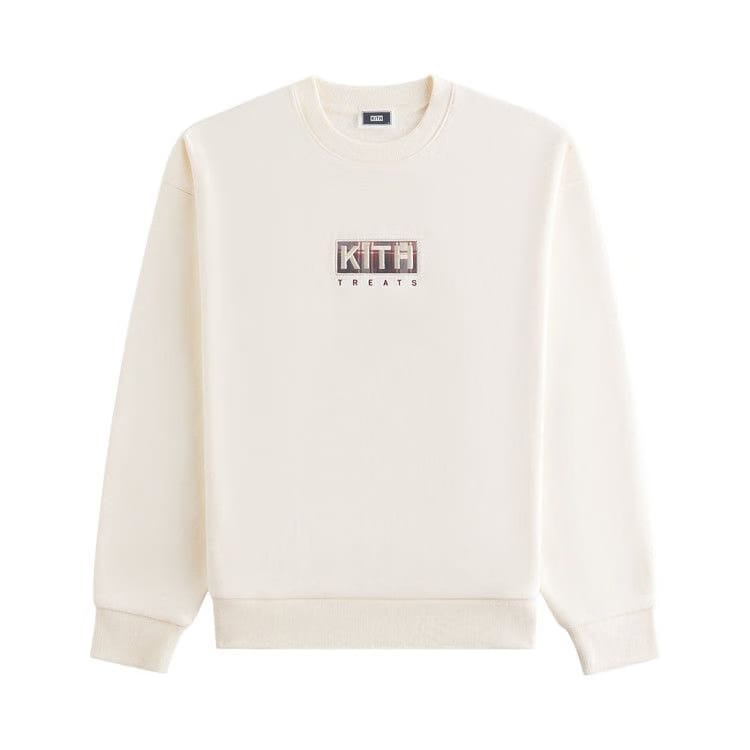 Kith Treats Plaid Logo Nelson Crewneck Sandrift