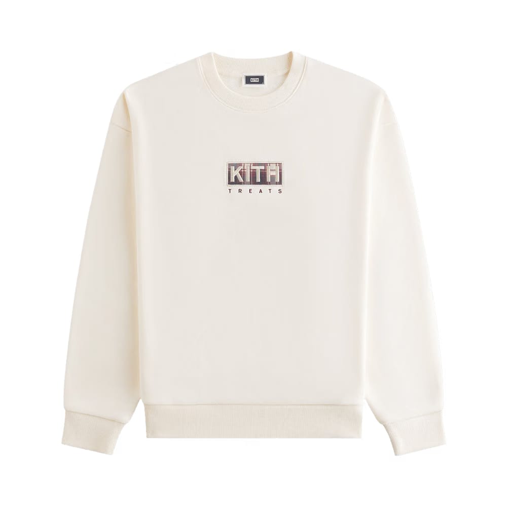 Kith Treats Plaid Logo Nelson Crewneck Sandrift