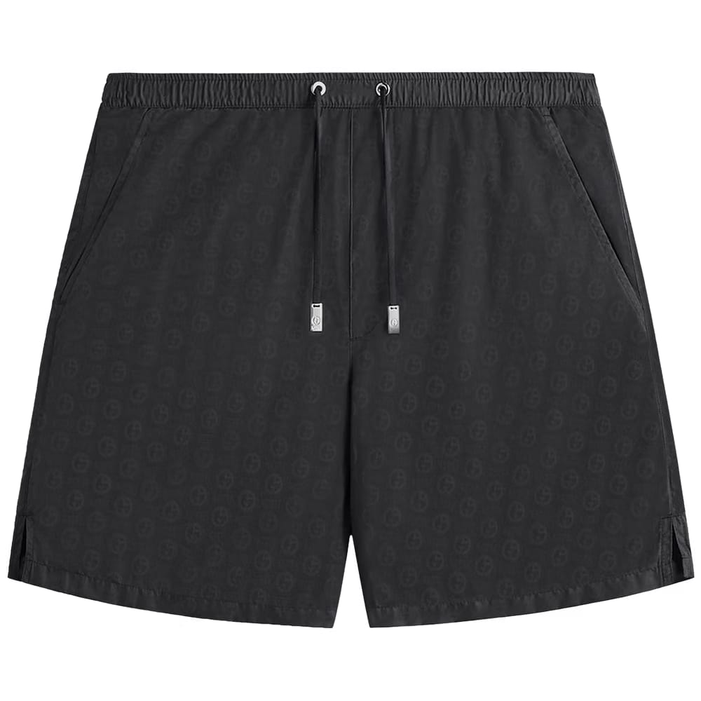 Kith x Giorgio Armani Jacquard Collins Swim Shorts Black