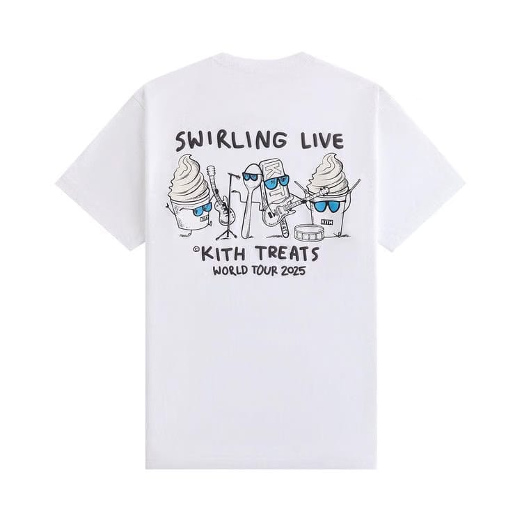 Kith Treats Swirling Live Tour Vintage Pocket T-Shirt White