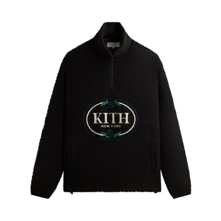 Kith Tweed Eric Quarter Zip Pullover Black