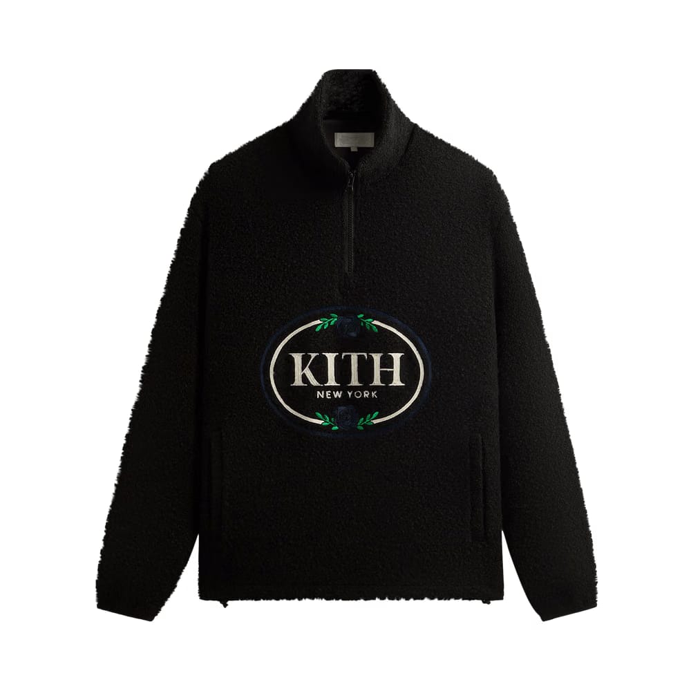 Kith Tweed Eric Quarter Zip Pullover Black