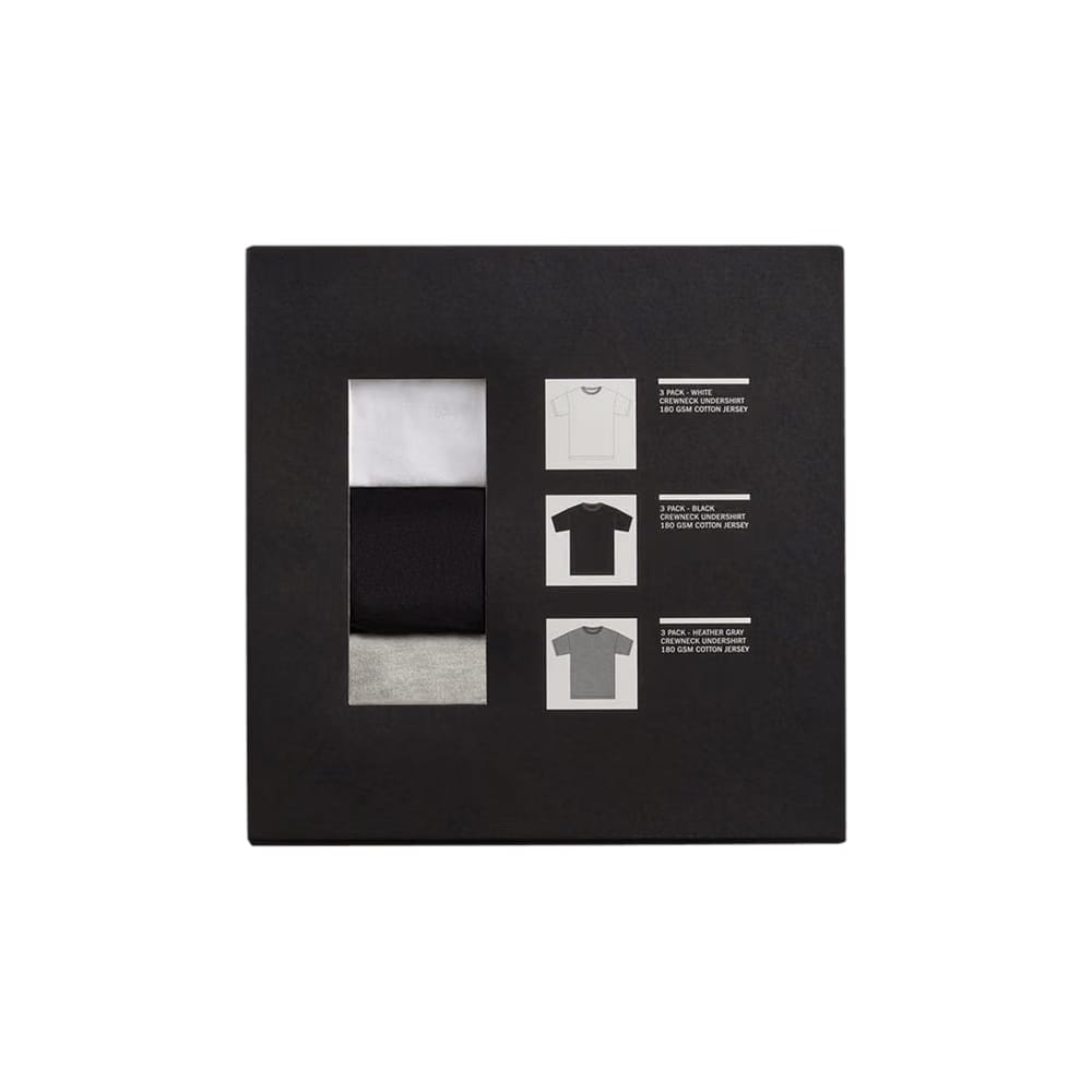 Kith Undershirt 3-Pack White/Heather Grey/Black