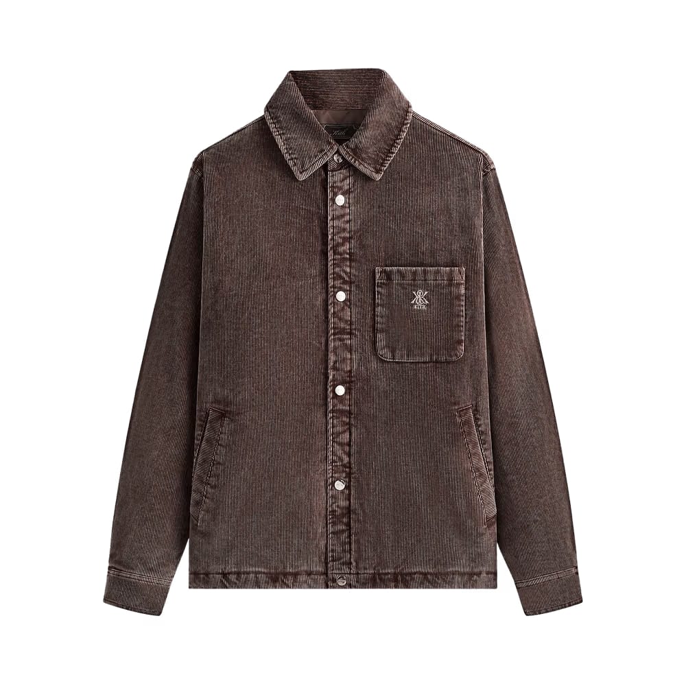 Kith Washed Corduroy Brixton Puffed Shirt Jacket Saddle