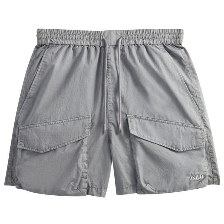 Kith Washed Cotton Boreum Cargo Pocket Shorts Light Indigo