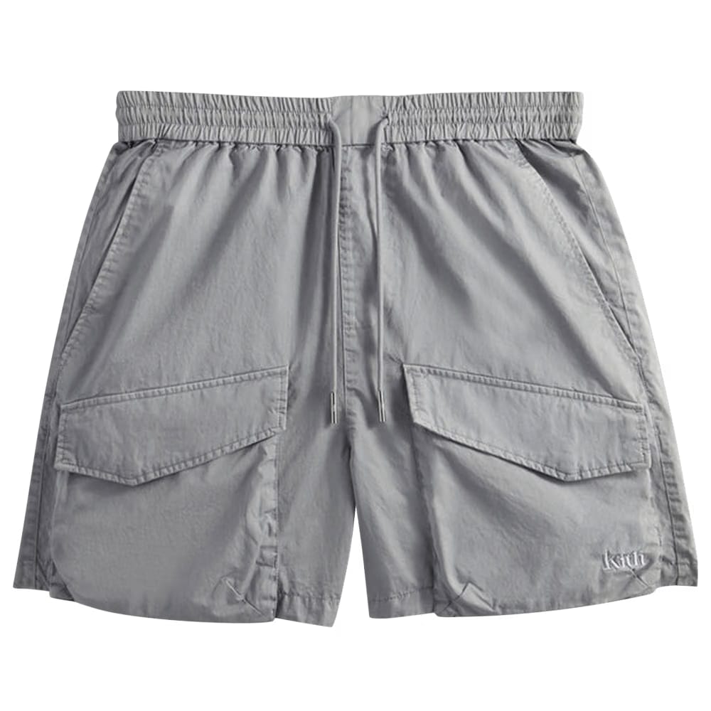 Kith Washed Cotton Boreum Cargo Pocket Shorts Light Indigo