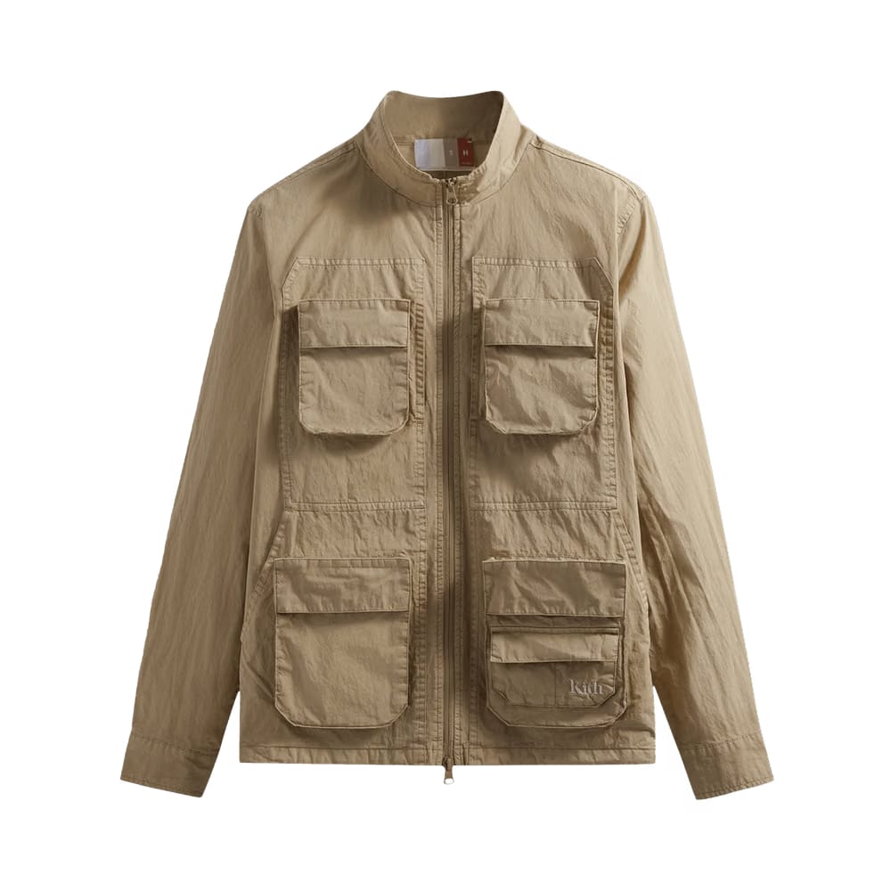 Kith Washed Cotton Zip Front Wolcott Shirt Canvas