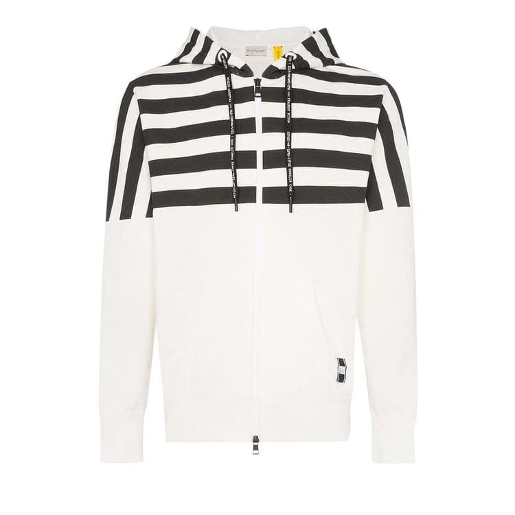 Moncler Genius x Fragment Hiroshi Fujiwara Striped Maglia Zip Hoodie Black/White