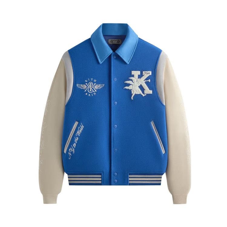 Kith Wool & Microsuede Varsity Jacket Cyclone