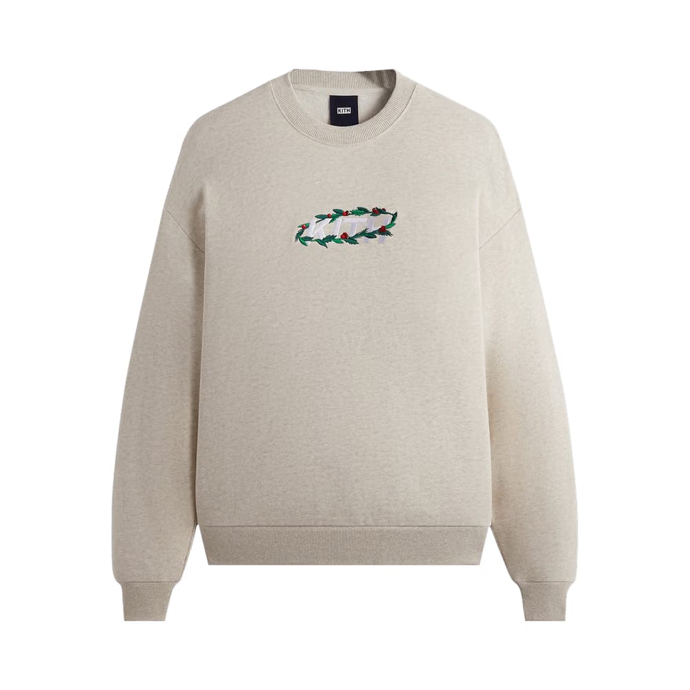 Kith Wreath Orbit Nelson Crewneck Sandy Heather
