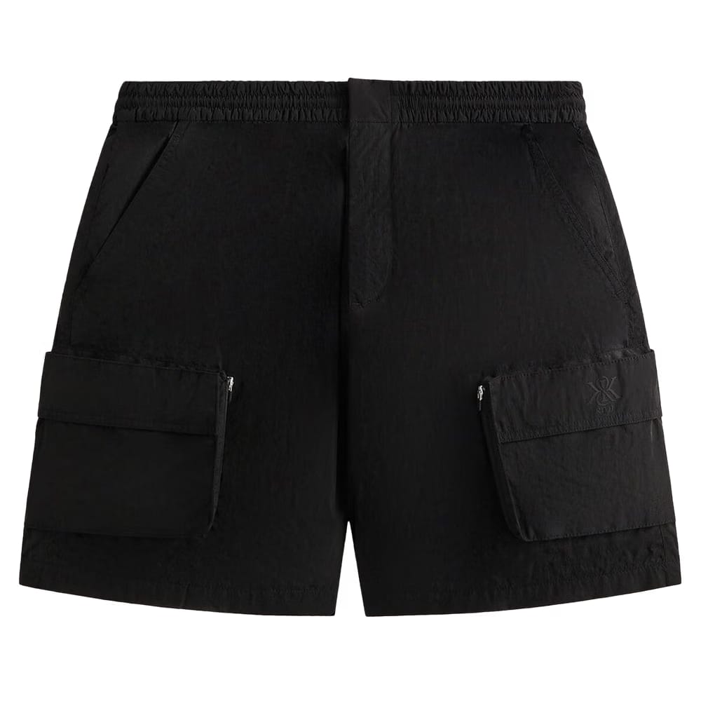 Kith Wrinkle Nylon Evan Cargo Shorts Black