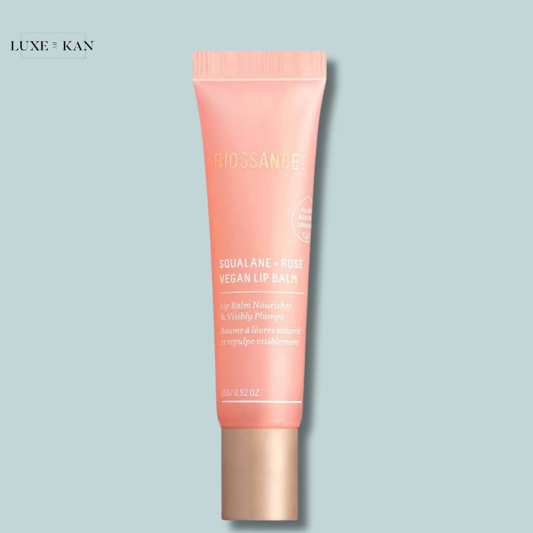 BIOSSANCE SQUALANE AND ROSE VEGAN LIP BALM 15G
