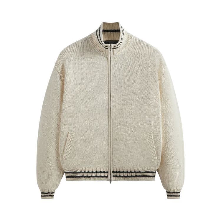 Kith Wyona Full Zip Varsity Sweater Sandrift