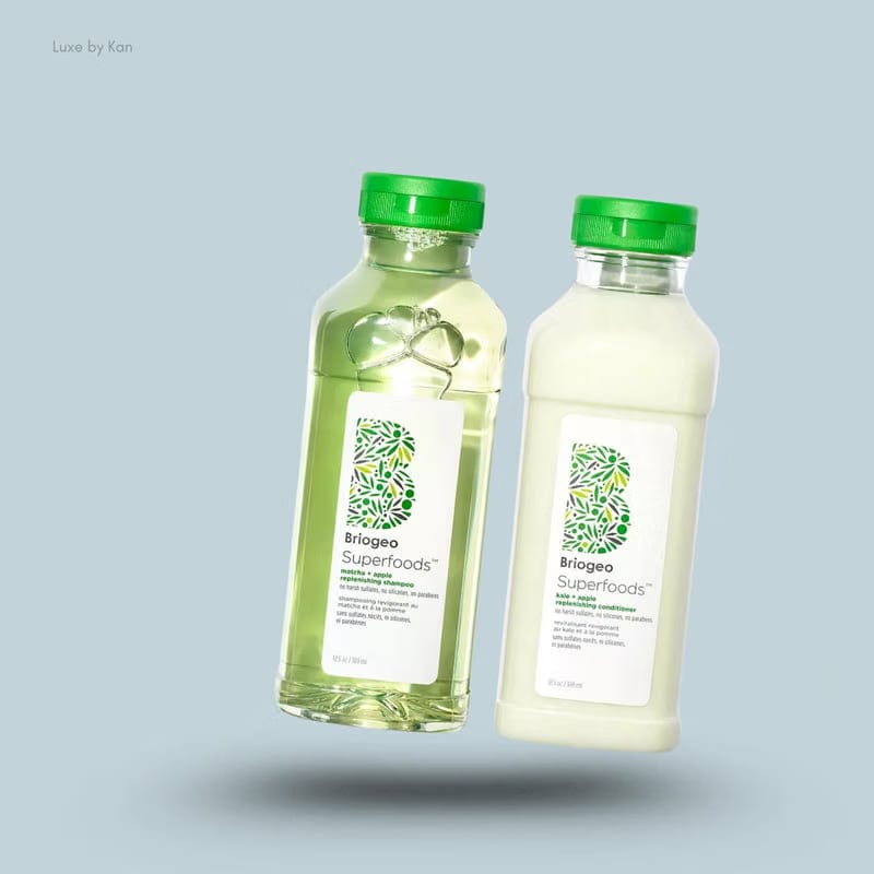 Briogeo Superfoods Apple Matcha and Kale Replenishing Shampoo and Conditioner Set