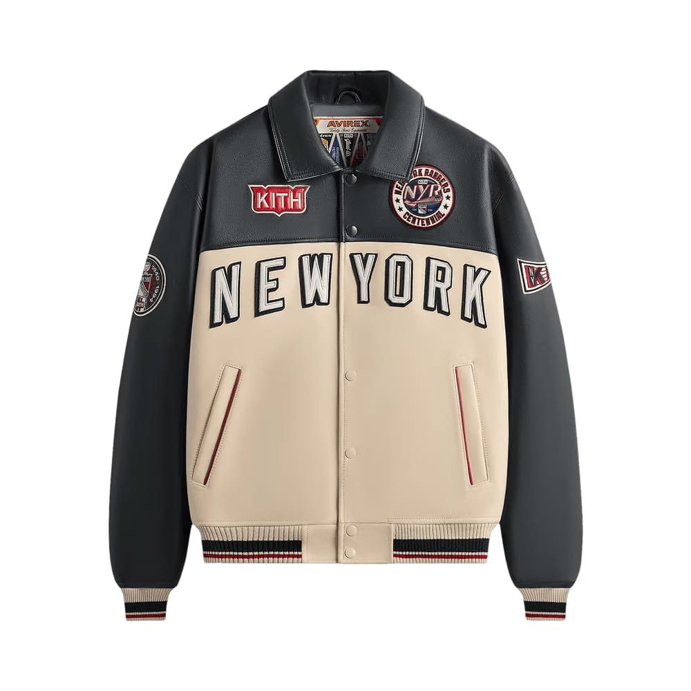 Kith x Avirex For The New York Rangers Bomber Jacket Navy