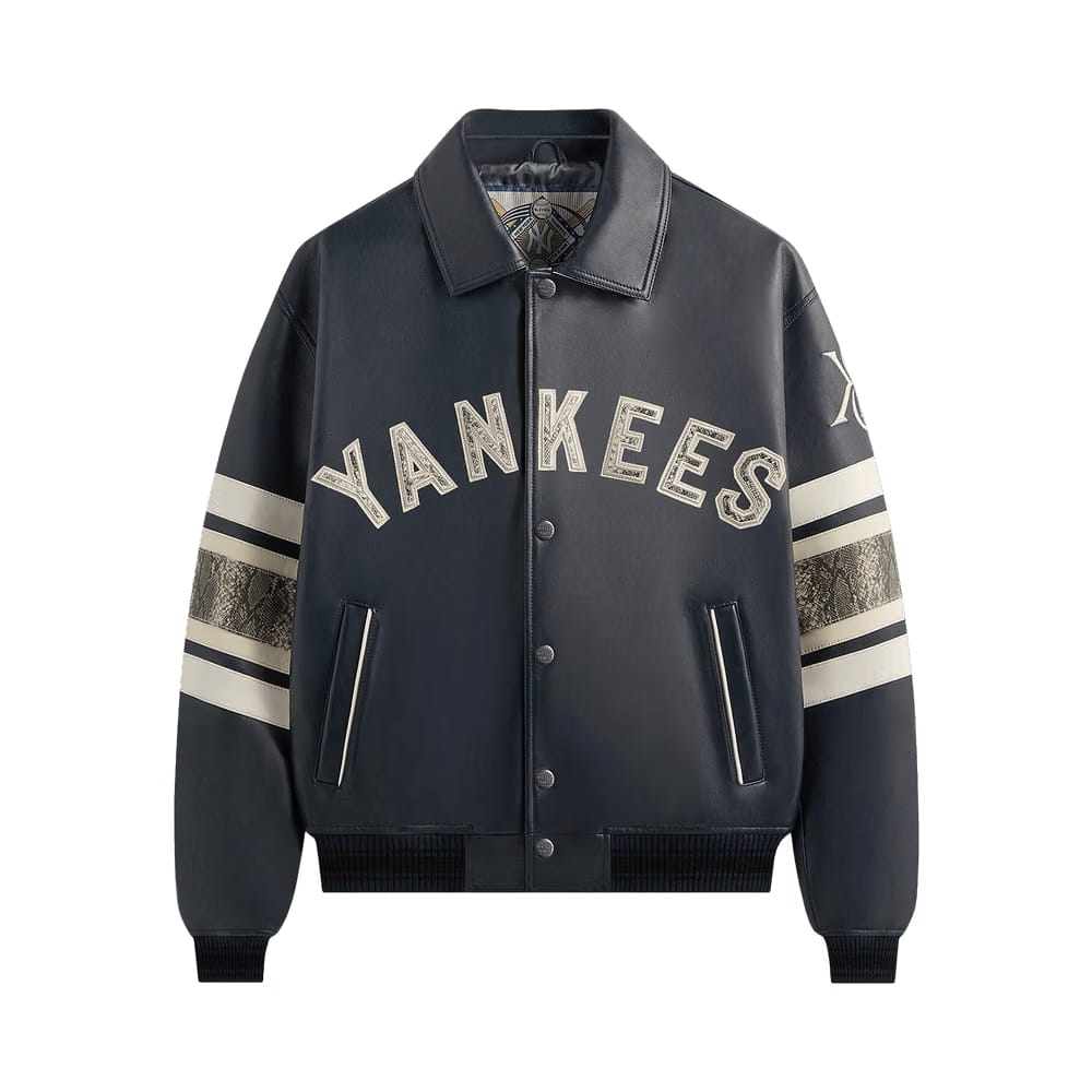 Kith x Avirex For The New York Yankees Leather Jacket Nocturnal / Snake
