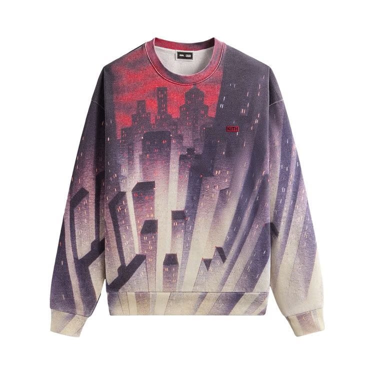 Kith x Batman Animated City Vintage Nelson Crewneck Allure